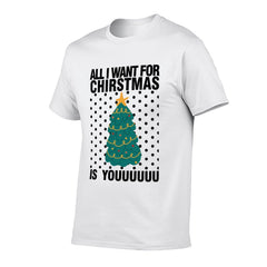 Graphic tee [all i want for Christmas is u] funny t-shirt Unisex gift idea holiday vibe black and white