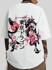 Men's Graphic Crew Neck Short Sleeve T-Shirt 100%Cotton Comfortable daily T-shirt For Men，Streetwear