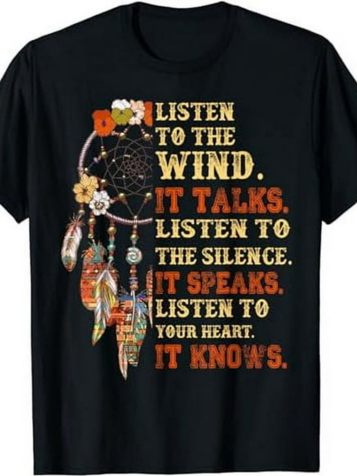 Native American Proverb Quotes T-Shirt | for Men And Women, 2026 Summer, Short-Sleeved, Printed, Crew Neck, Slight Stretch, Regular Fit, Vintage Style, Drawing Pattern