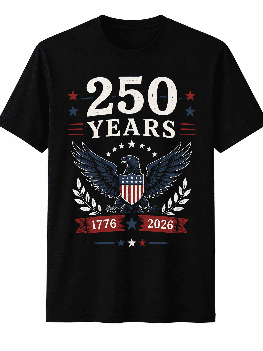 250 Years Patriotic Eagle T-Shirt for Men Women | 1776–2026 USA Independence Graphic Tee