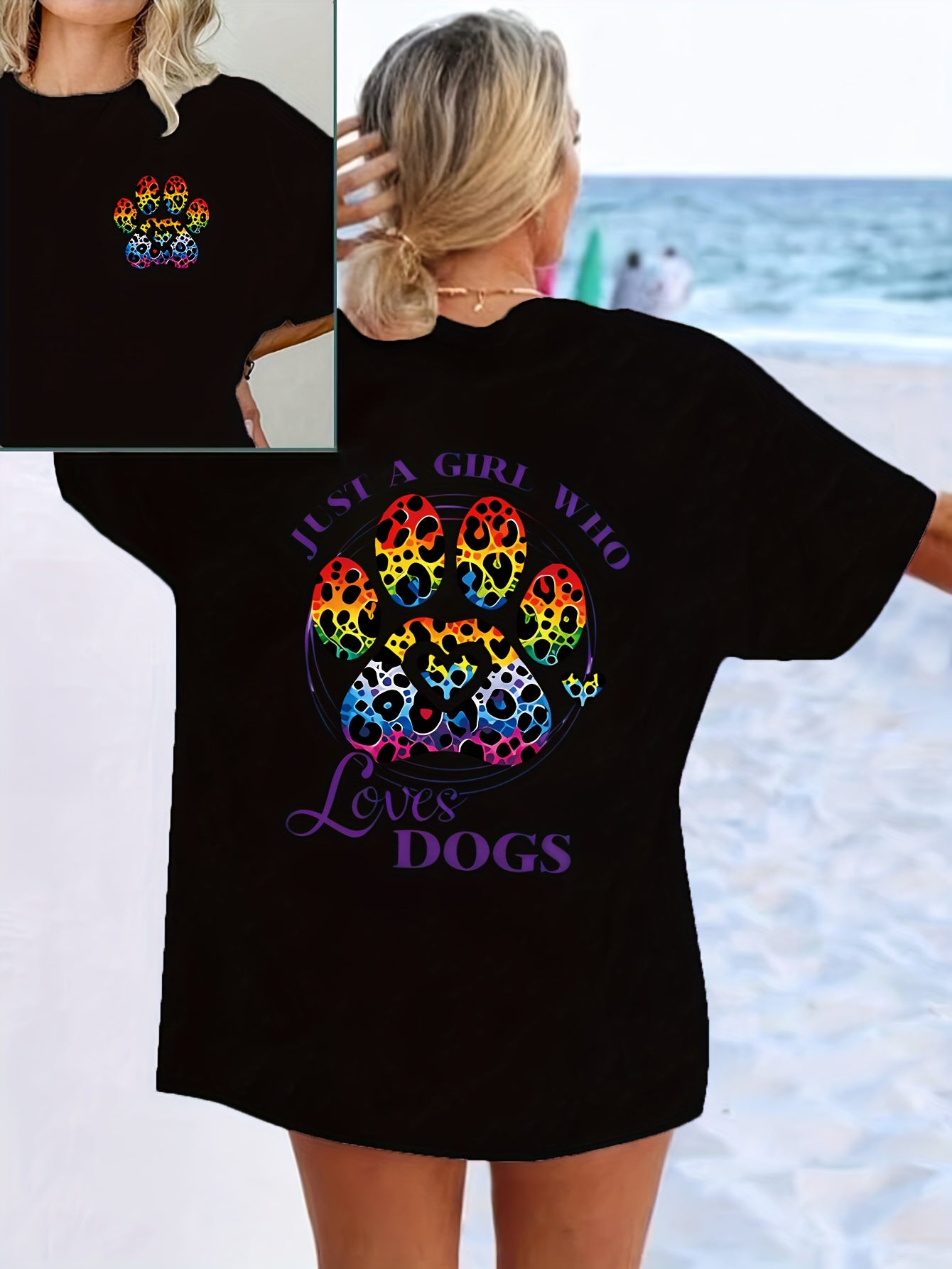 Women's Plus Size Casual Printed Short Sleeve T-Shirt Summer Crew Neck Tops 100%Cotton Women Clothing