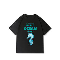 World Ocean Day Design with Seahorse T-Shirt