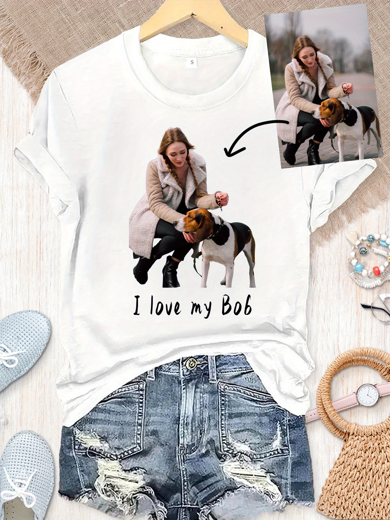 Custom Text and Photo Shirt, 100%Cotton Tshirt For Unisex Custom Picture Shirt, Birthday Photo Shirt, Custom Text Shirt, Gifts for Him and Her, Holiday Gifts
