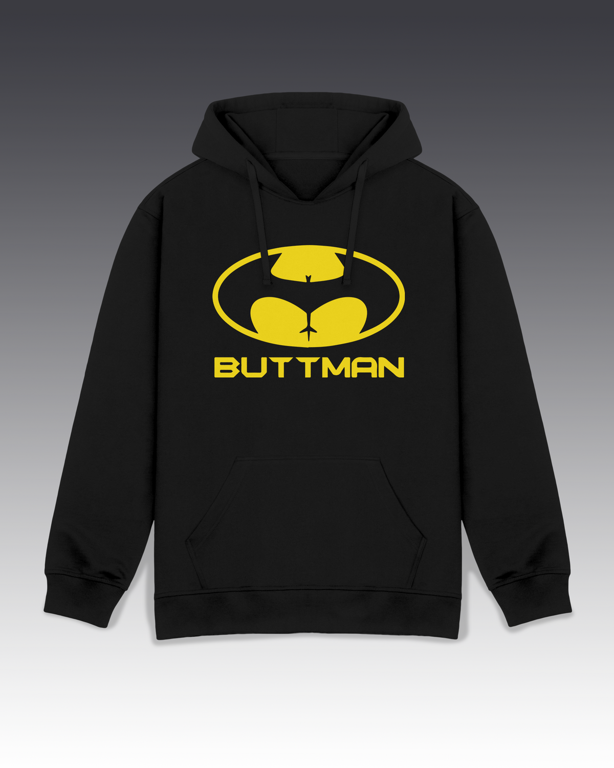 DIYANYONE Original BUTTMAN Parody Hoodie - Heavyweight Cotton Blend Pullover, Funny Superhero Culture Graphic Hoodies