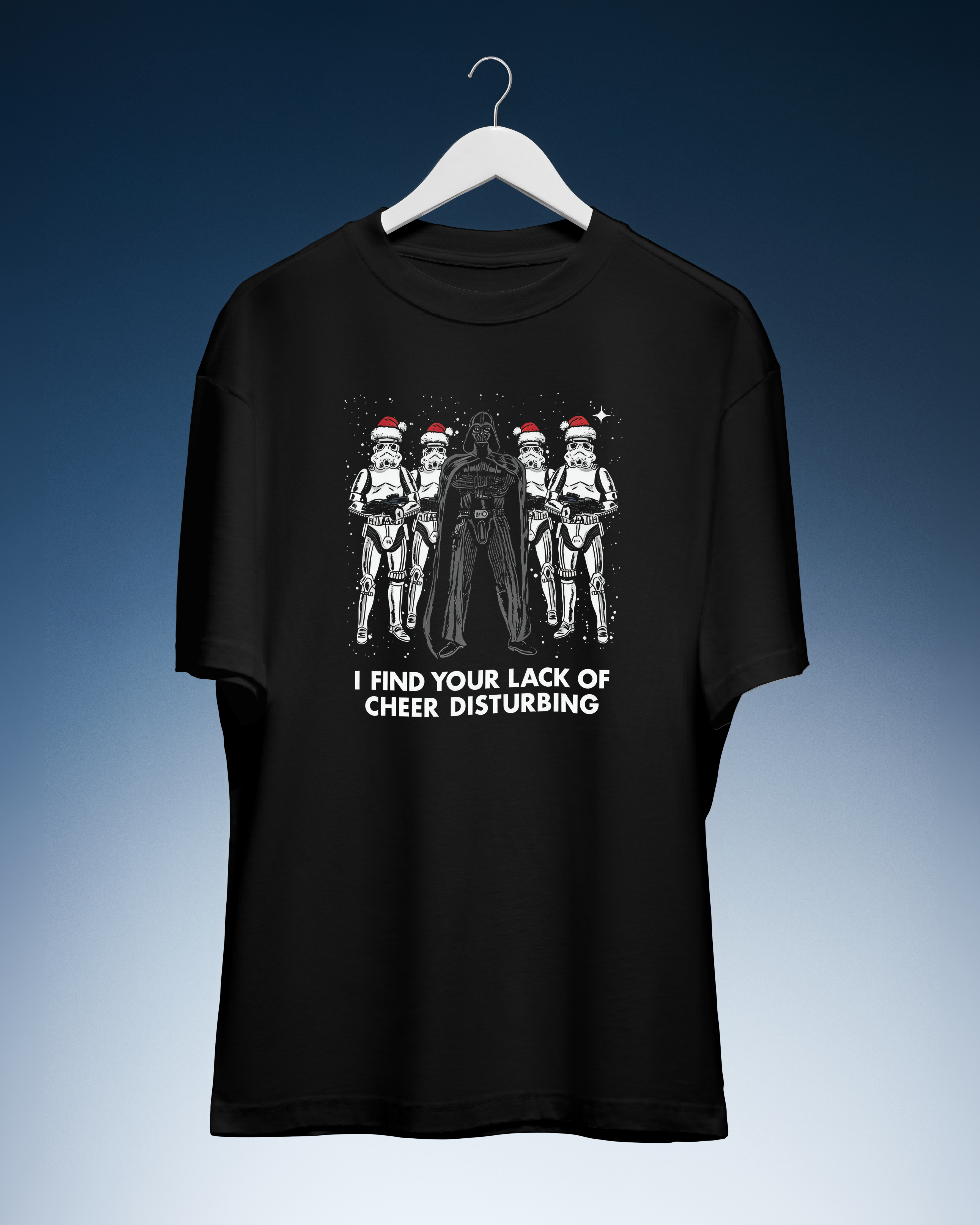 DIYANYONE Sci-Fi Quote T-shirt: Vader's Lack of Cheer
