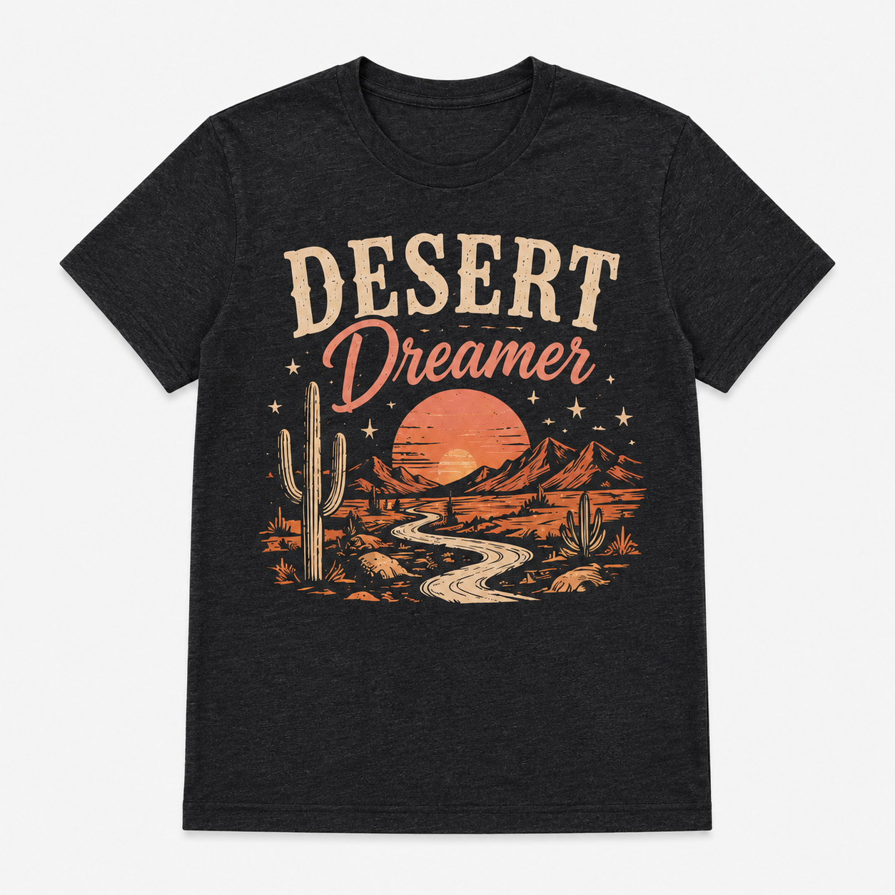 Western Roadtrip T-Shirt Vintage Cowboy Desert Graphic Tee Retro Americana Unisex Tee