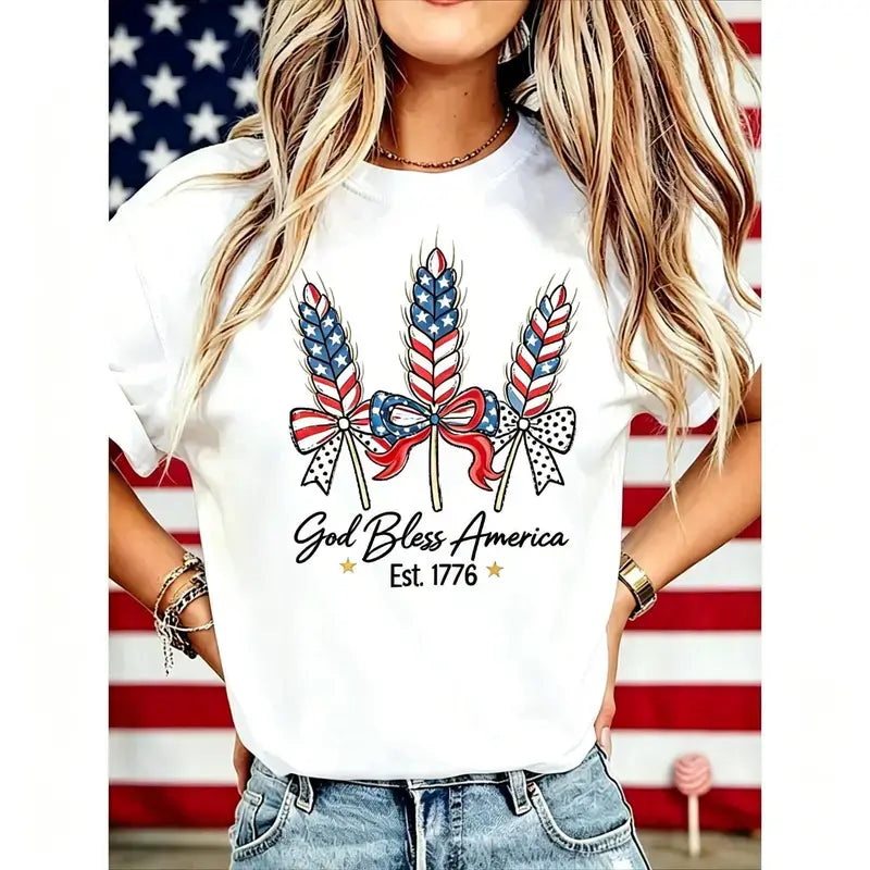 God Bless America Women T-shirt 250 Years America Anniversary USA 250th Birthday Gift Shirt Unisex Crew neck T-shirt for Men And Women