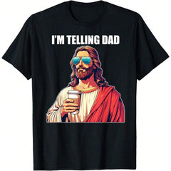 Funny I'm Telling Dad Meme Printed Graphic T-Shirt