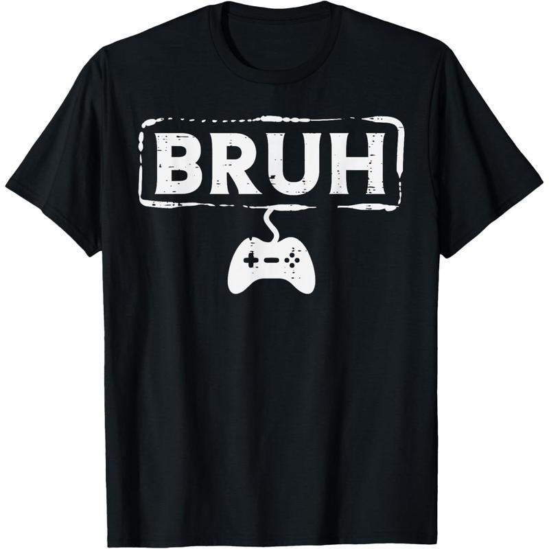 Fashion Graphic Gamer Bruh Video Game T-Shirt
