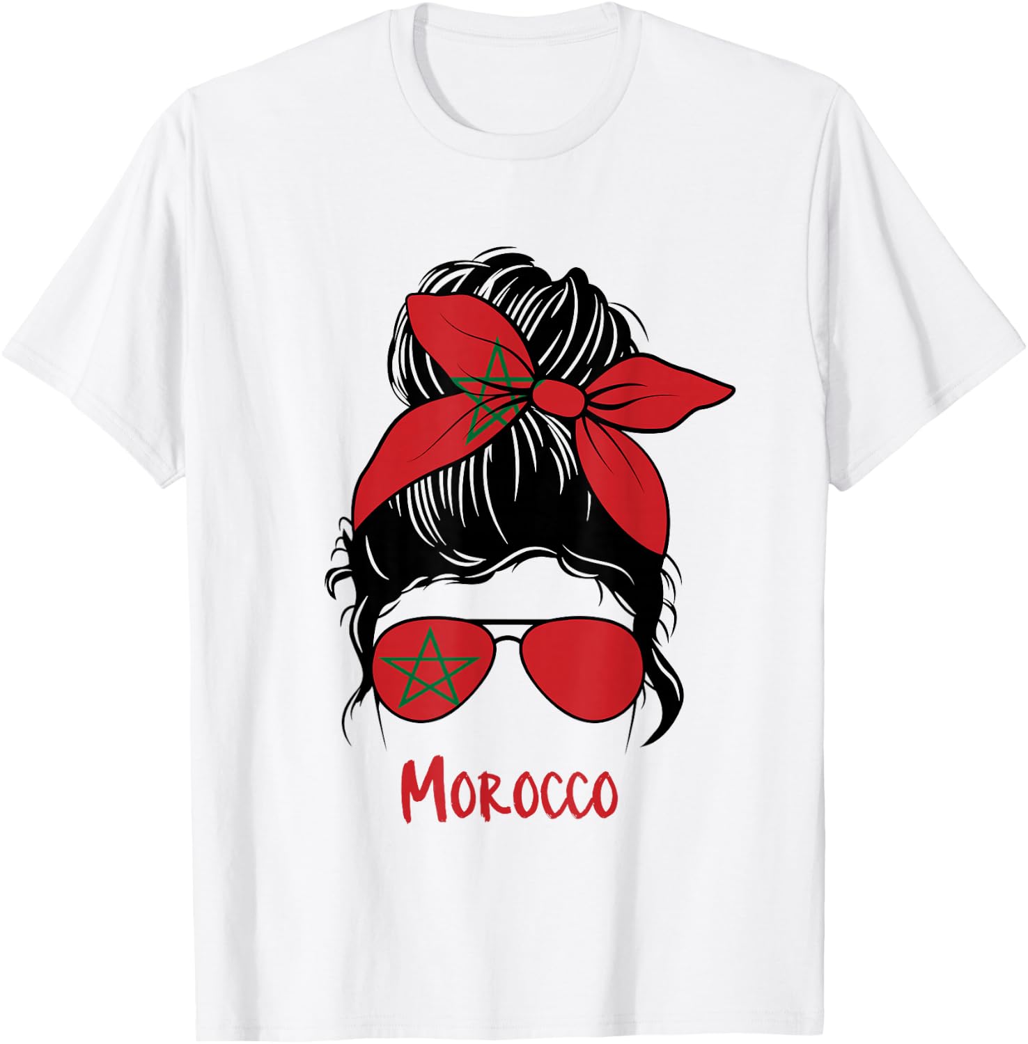 Morocco Girl Moroccan Girl Morocco Woman Flag Unisex T-Shirt