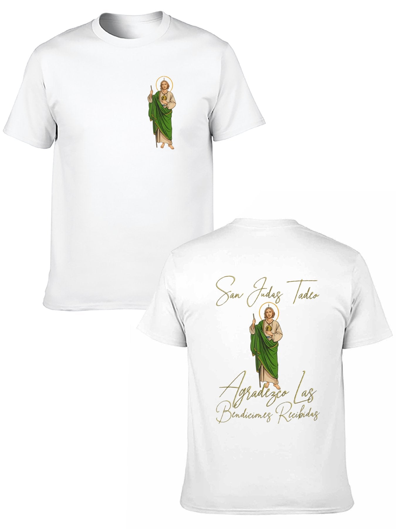 San Judas Tadeo Latino 2 Sides T-Shirt