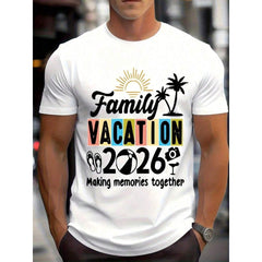 “Making Memories Together” 2026 Family Vacation T-Shirt – Matching Summer Beach Tee for Men, 100% Cotton Crewneck Trip Gift