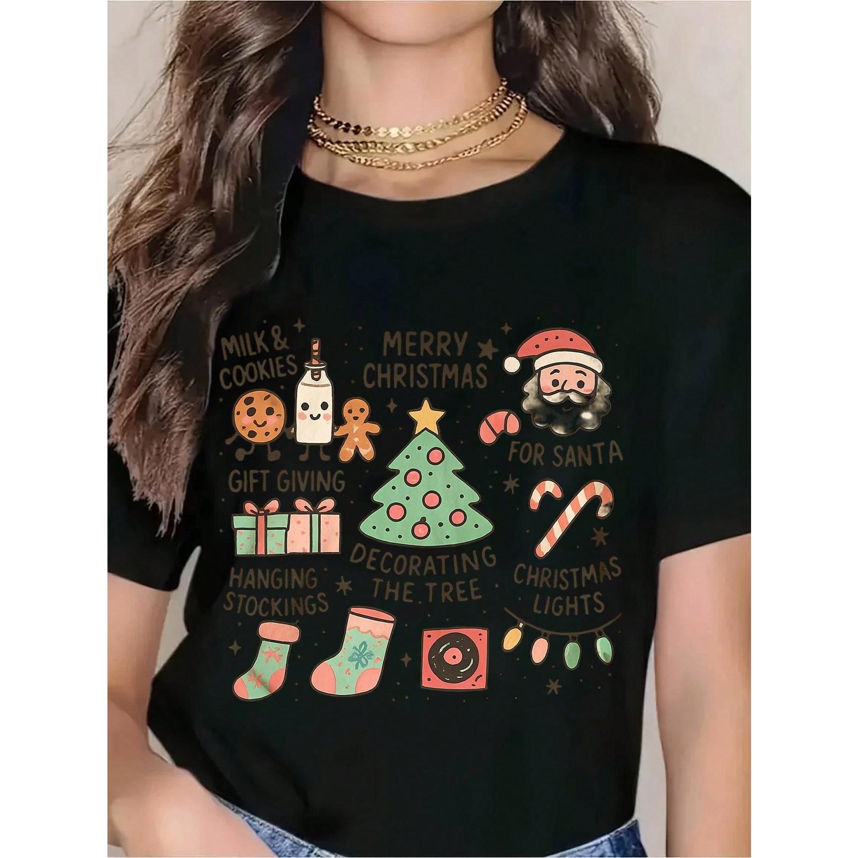 Merry Christmas T-Shirt Cute Christmas Graphic Tee