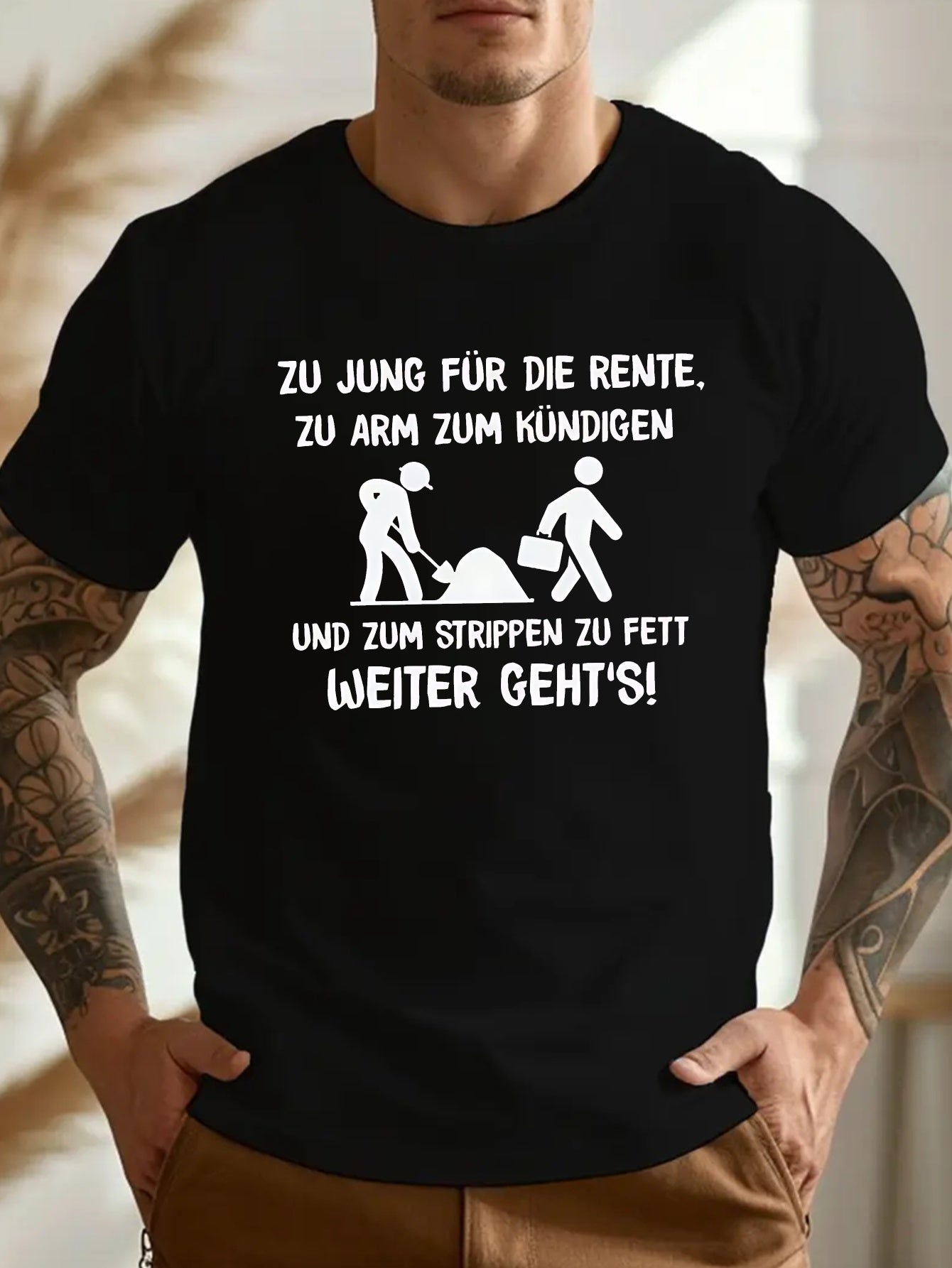 Men's Funny Work Graphic T Shirt Too Young To Retire Too Poor To Quit Humor Quote Print Casual Short Sleeve Crew Neck Tee