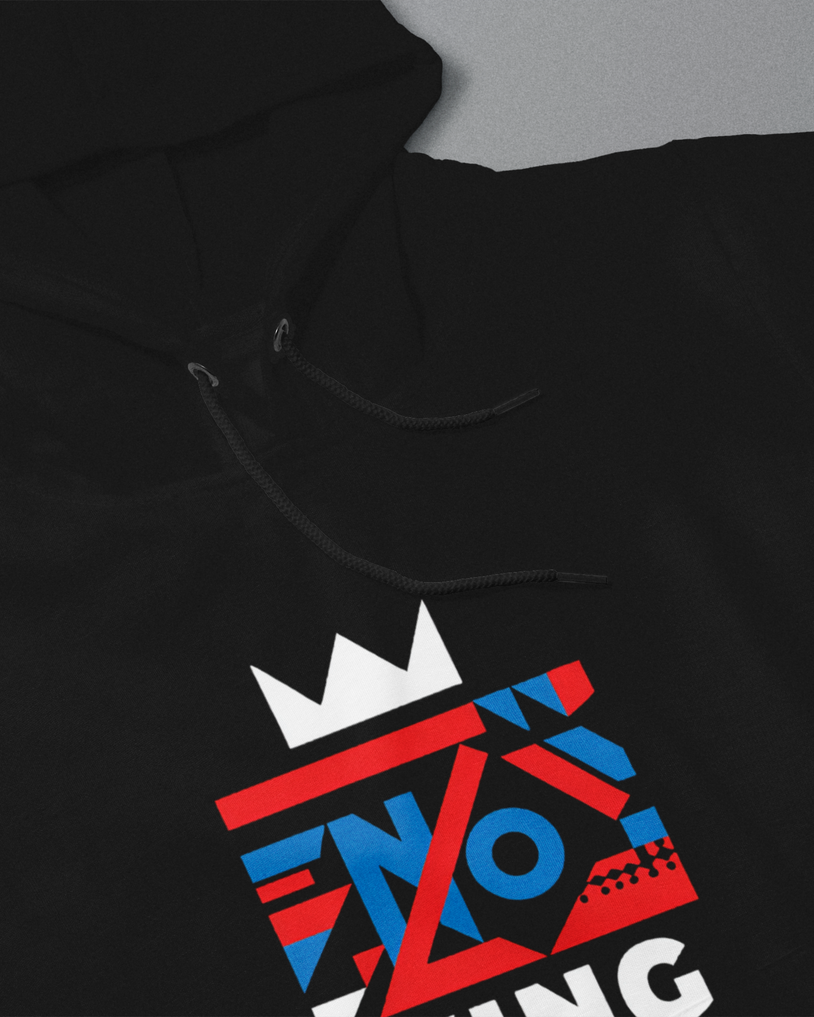 DIYANYONE Original Cotton Hoodie: NO KING IN AMERICAN Abstract Graphic