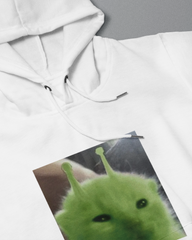 DIYANYONE Original Meme Hoodie: Alien Cat Earth Wake-Up