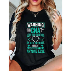 100% Cotton CNA Nurse - Certified Nurse Assistance T-Shirt Casual Short Sleeve Shirt