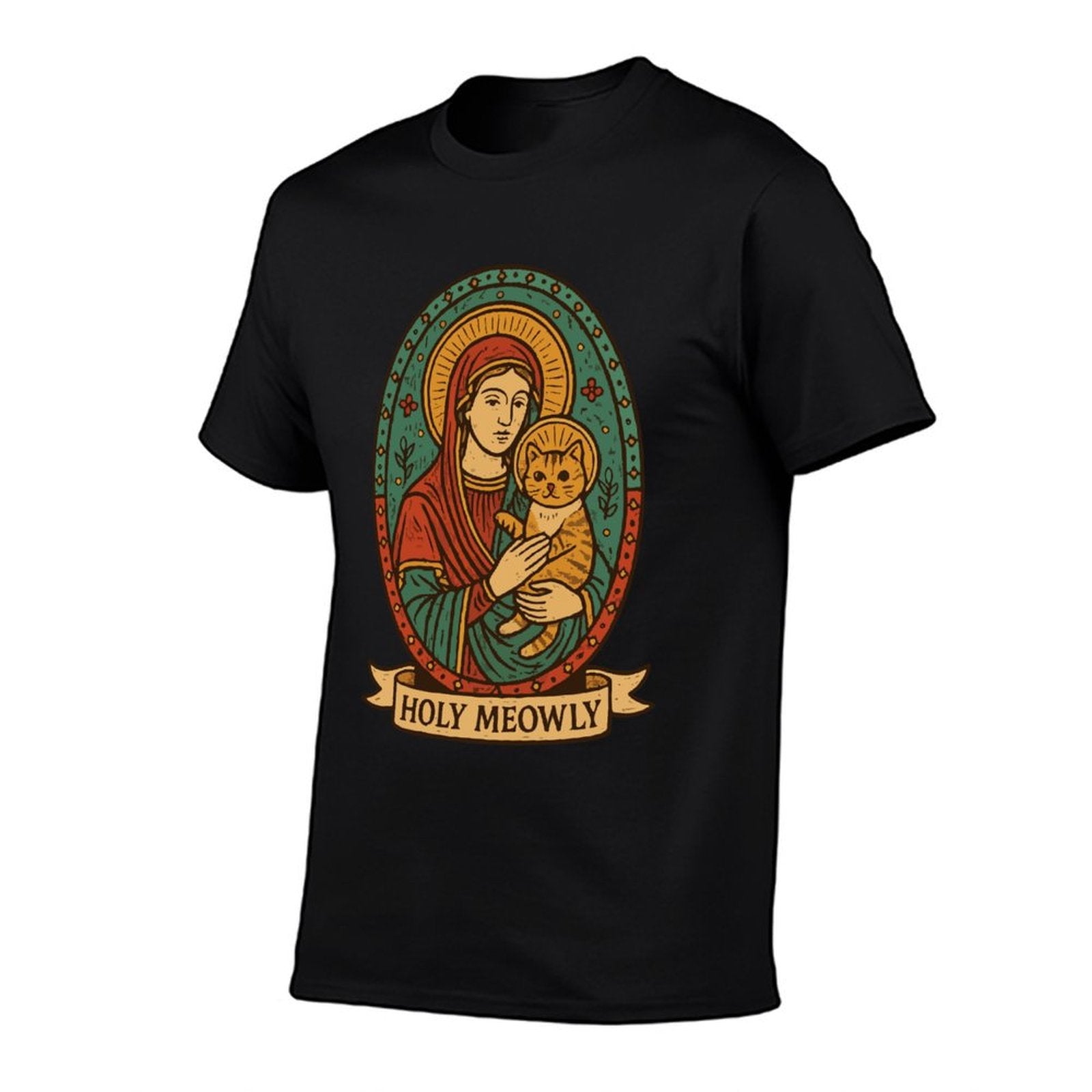 Graphic tee [holy meowly cat meme ] funny t-shirt Unisex gift idea holiday vibe Xmas gift