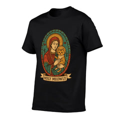 Graphic tee [holy meowly cat meme ] funny t-shirt Unisex gift idea holiday vibe Xmas gift