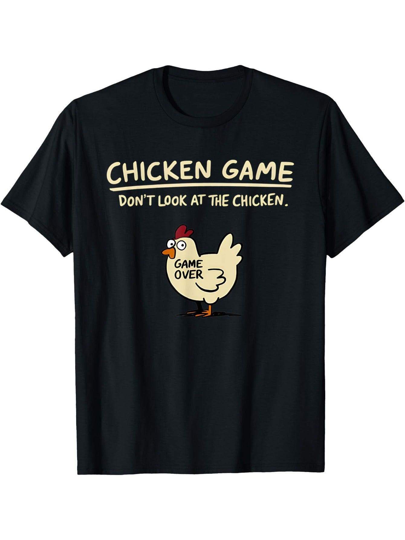 Funny Chicken Graphic T Shirt for Men Women, Cute Cartoon Farm Animal Humor Tee, Casual Short Sleeve Cotton Shirt for Everyday Wear