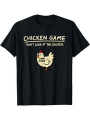 Funny Chicken Graphic T Shirt for Men Women, Cute Cartoon Farm Animal Humor Tee, Casual Short Sleeve Cotton Shirt for Everyday Wear