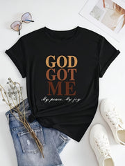 God Happy Print T-Shirt