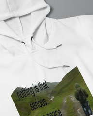 DIYANYONE Original "CHOOSE PEACE" Hoodie - Heavyweight Cotton Blend Wellness Pullover, Nature Landscape Mental Health Hoodies