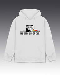 DIYANYONE Original "THE DARK SIDE OF CAT" Hoodie - Heavyweight Cotton Blend Pullover, Viral Meme Band Culture Graphic Hoodies