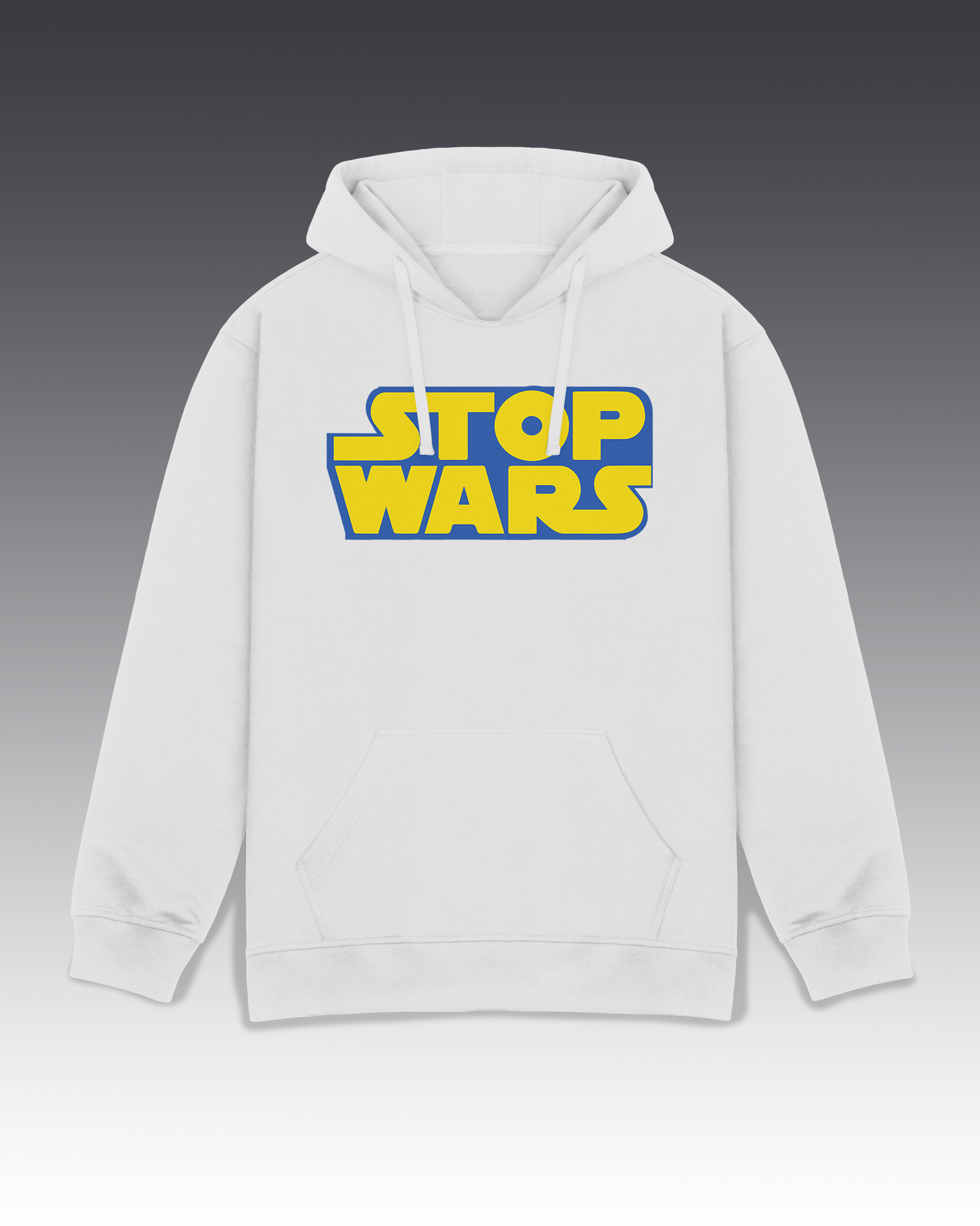DIYANYONE Original "STOP WARS" Hoodie - Heavyweight Cotton Blend Pullover, Sci-Fi Parody Peace Activism Hoodies