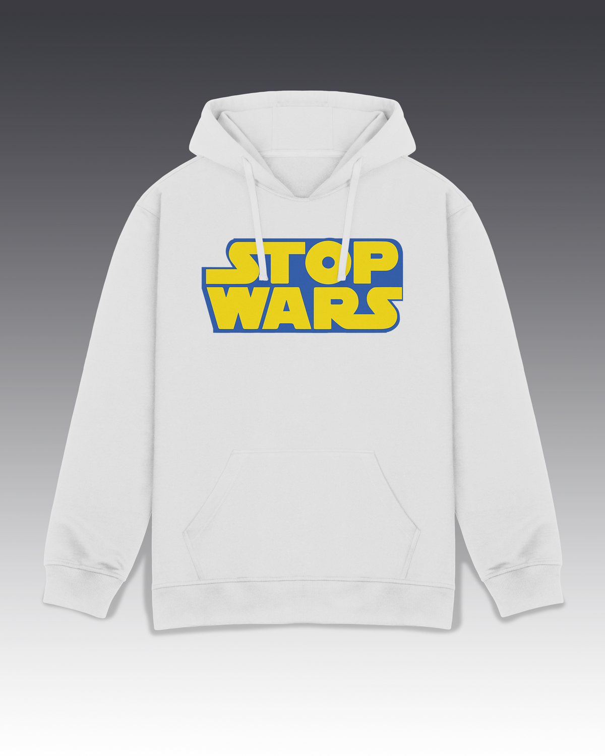 DIYANYONE Original "STOP WARS" Hoodie - Heavyweight Cotton Blend Pullover, Sci-Fi Parody Peace Activism Hoodies