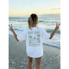 Women's New Summer Casual Round Neck Short Sleeve-Shirt, Simple Versatile Tree Print, Suitable Daily Wear. Tee,