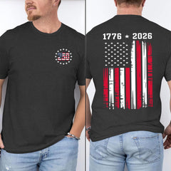 250 Years American Flag Shirts for Men: 4th of July T Shirt 1776-2026 USA Patriotic Tee Tops