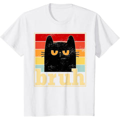 Funny Bruh Cat Meme Shirt for Teens Boys Girls Men Women T-Shirt