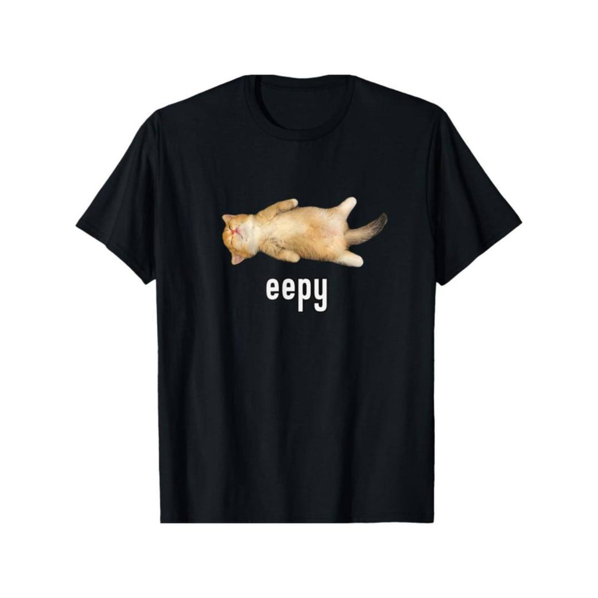 Eepy Cat Print T-shirt