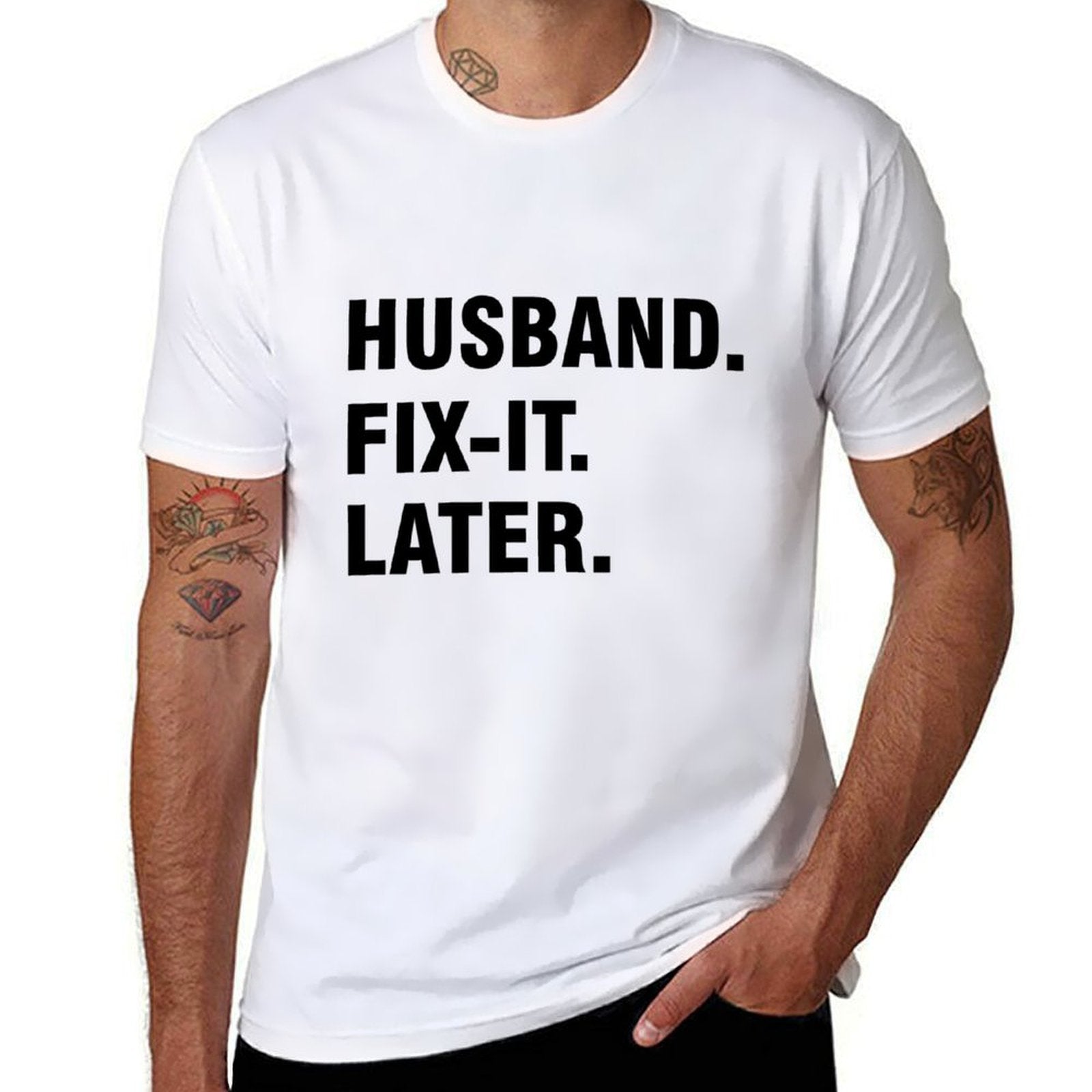 Graphic tee [Husband.FIX it.Later] funny t-shirt Unisex