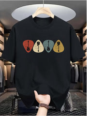 T-Shirt - Casual And Comfortable, Breathable Short Sleeves, Suitable for Summer Outdoor Activities, Sports, And Leisure Wear, Featuring Letters, Patterns, Adventure Themes, Cartoons
