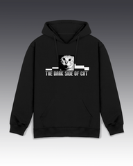 DIYANYONE Original "THE DARK SIDE OF CAT" Hoodie - Heavyweight Cotton Blend Pullover, Viral Meme Band Culture Graphic Hoodies