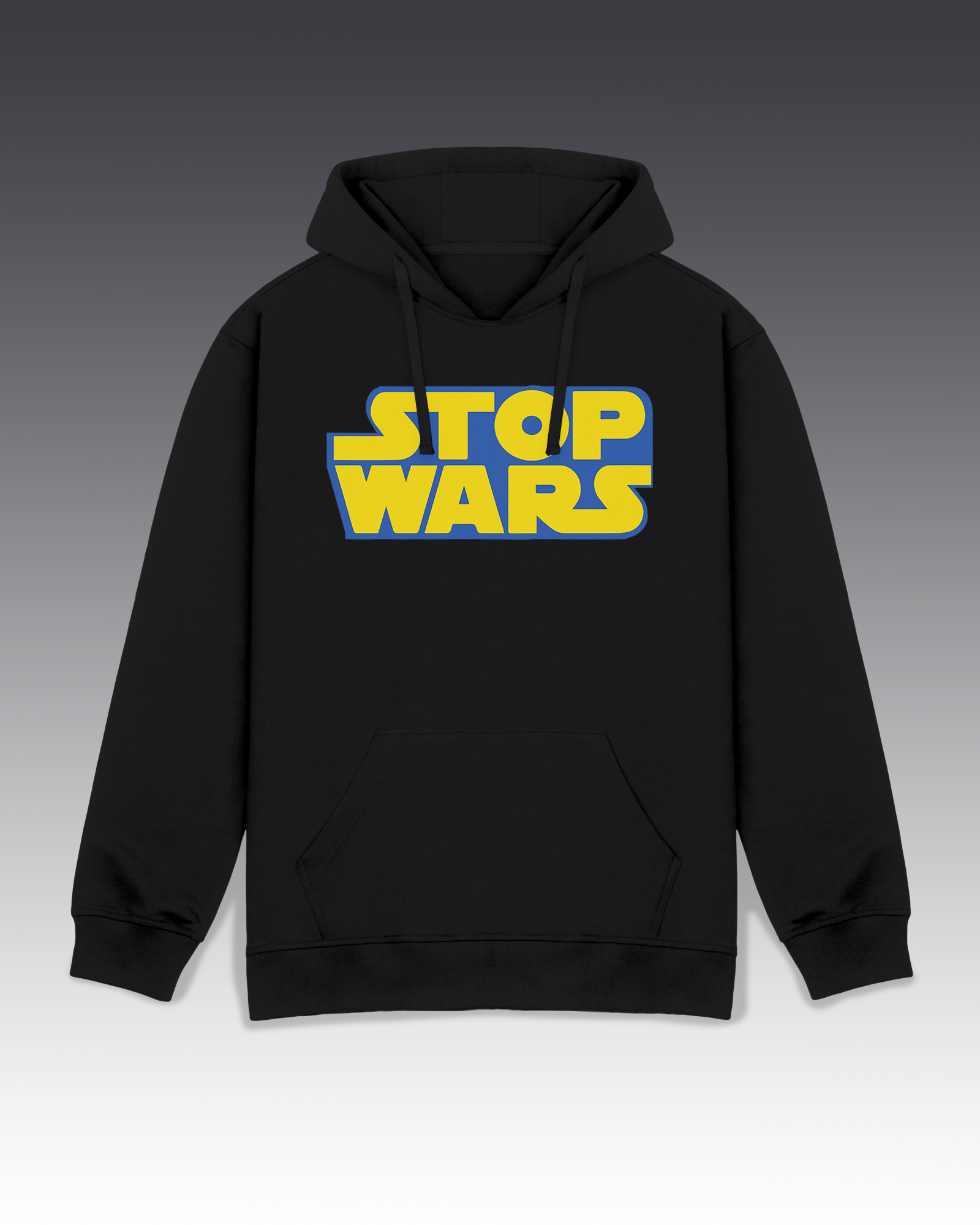 DIYANYONE Original "STOP WARS" Hoodie - Heavyweight Cotton Blend Pullover, Sci-Fi Parody Peace Activism Hoodies