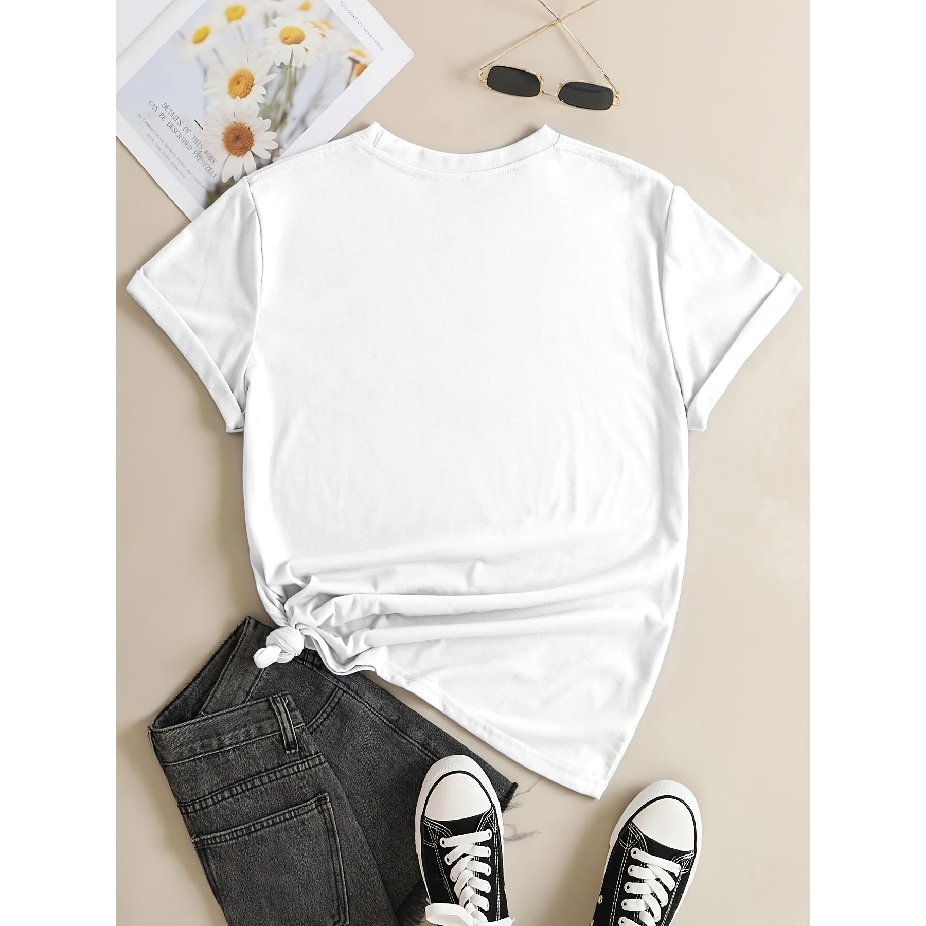 Teacher Appreciation Graphic T‑Shirt for Women, Casual Crewneck Short Sleeve Tee, Cute Pencil Apple School Art Print Everyday Tops