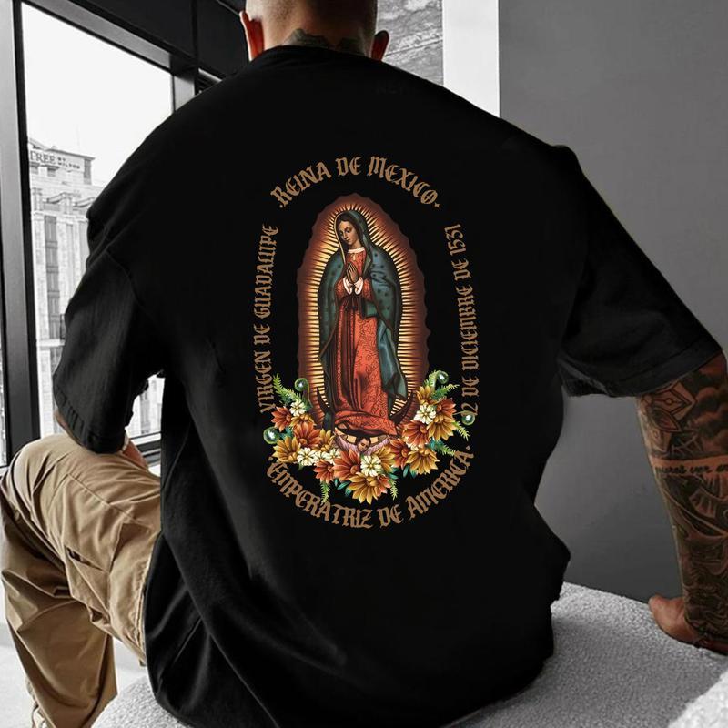 Mary Our Lady of Guadalupe Back Side Shirt