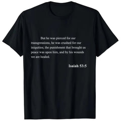 Christian Bible Verse Isaiah 53:5 Jesus Christ T-Shirt