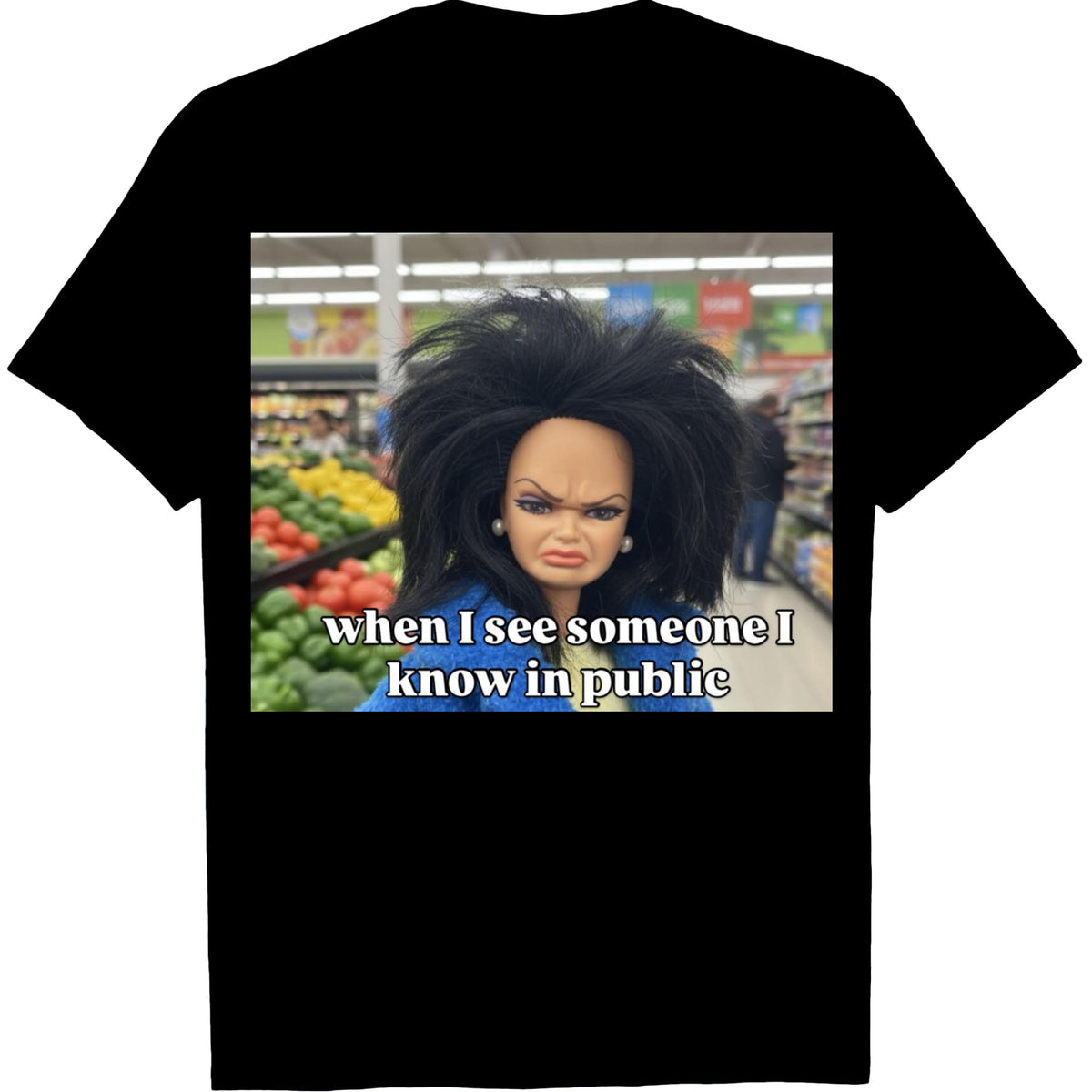 When I See Someone I Know In Public Funny Introvert T-Shirt - Social Anxiety Meme Graphic Tee, Unisex Casual Top