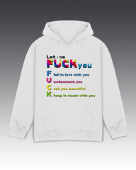 DIYANYONE Original Positive Vibes Hoodie: F.U.C.K. Acronym Sweater
