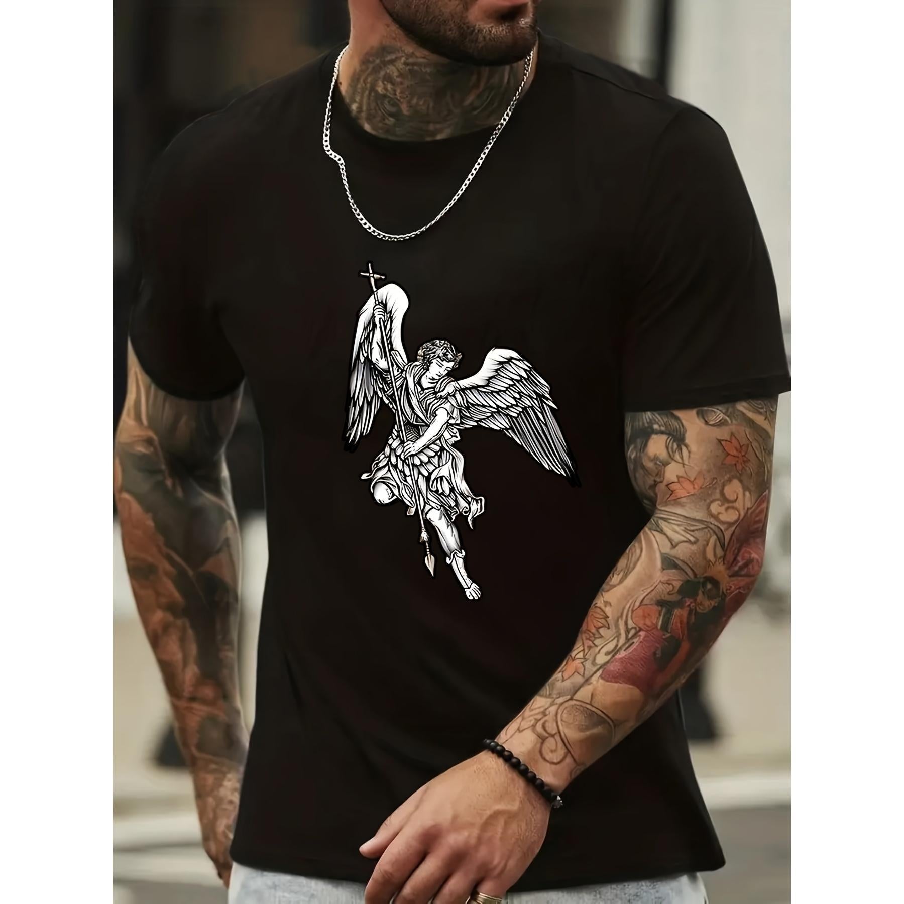 Summer Men'S Casual Stylish Short-Sleeve Print Round-Neck T-Shirt