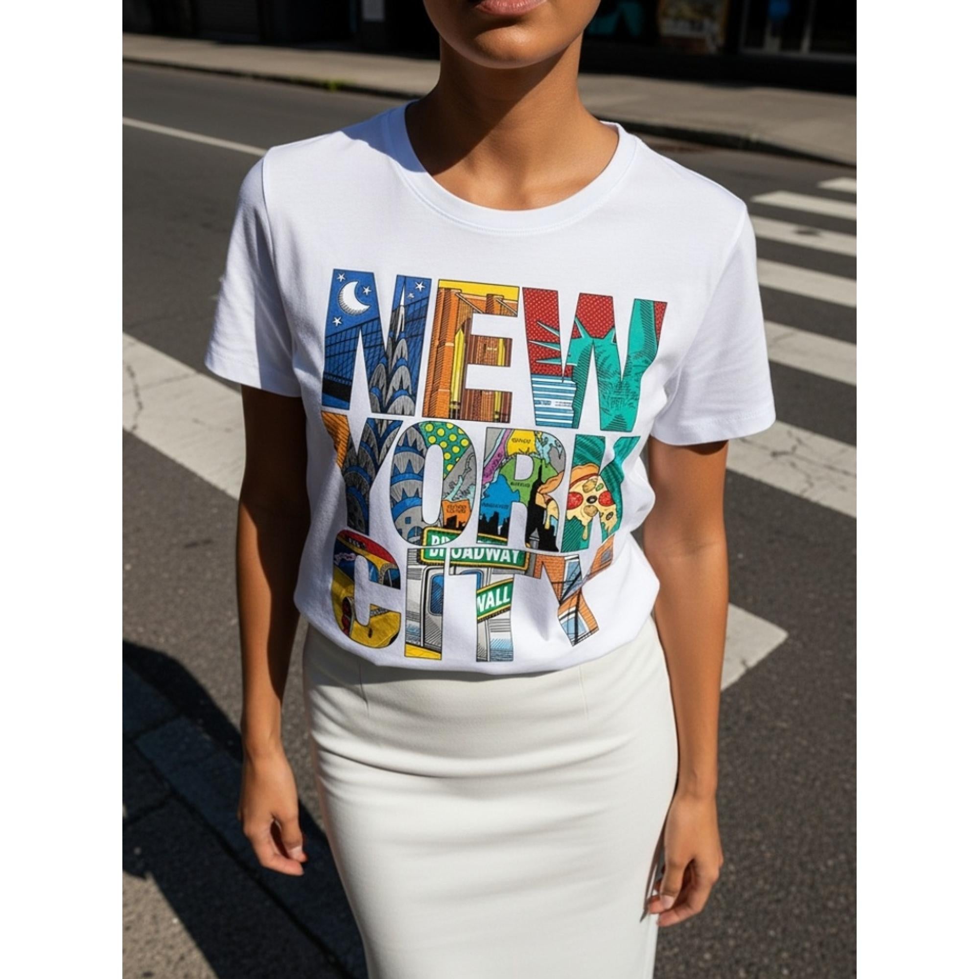 New York City Orienteering T-Shirt NYC Skyline Geometric Map Graphic Tee Bronx Queens Staten Island Subway Style Casual Summer Unisex Top Soft Cotton Crew Neck