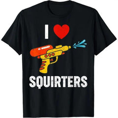 I Heart Squirters Funny Quote T-Shirt, Lighthearted Adult Humor Meme Graphic Tee for Men and Women, 100% Cotton Unisex Crewneck Short Sleeve, Playful Cheeky Saying Casual Streetwear Top, Viral TikTok Joke Shirt Gift for Parties, Nights Out, and Everyday