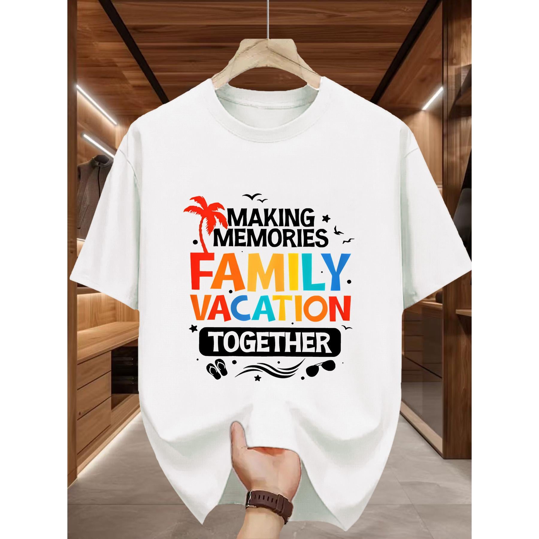 “Making Memories Together” Family Vacation T-Shirt – Matching Summer Beach Tee for Men, Casual Crewneck Family Trip Gift