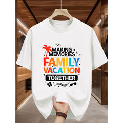 “Making Memories Together” Family Vacation T-Shirt – Matching Summer Beach Tee for Men, Casual Crewneck Family Trip Gift