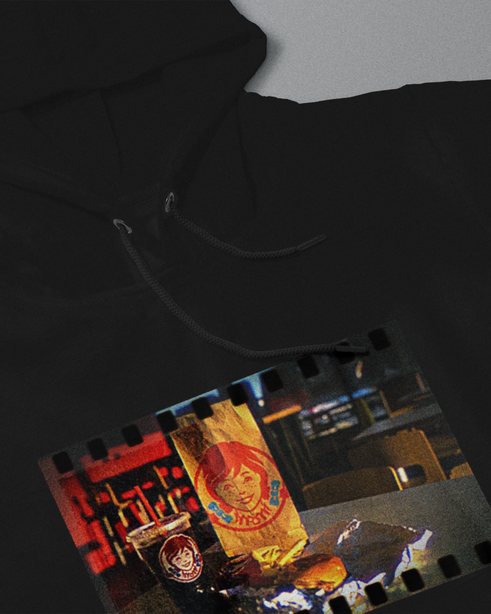 DIYANYONE Original Wendy's Retro Film Hoodie - Heavyweight Cotton Blend Pullover, Nostalgic Fast Food Aesthetic Hoodies