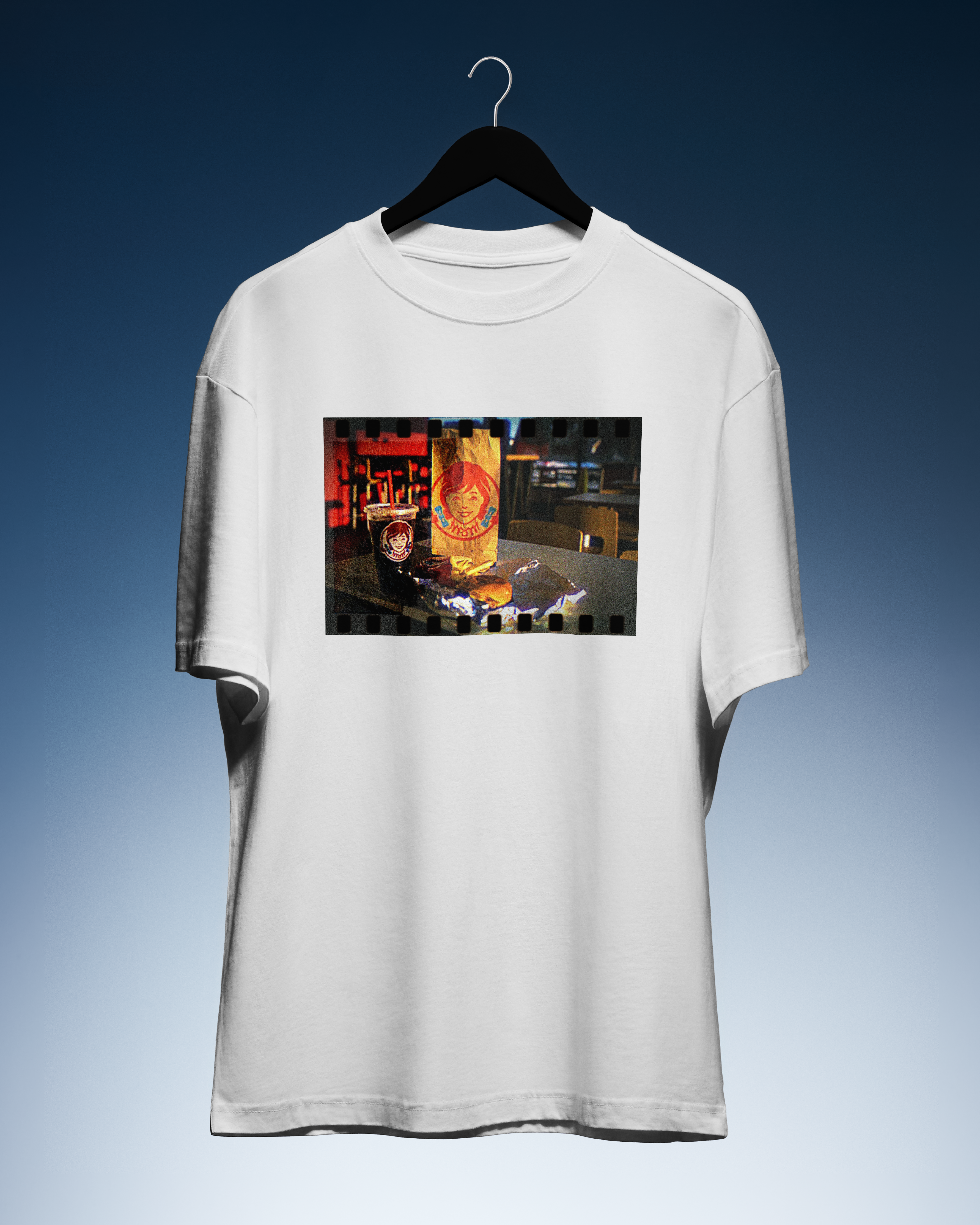 DIYANYONE Original Wendy's Retro Film Cotton T-Shirt - Vintage Fast Food Aesthetic Tee, Nostalgic Pop Culture Style